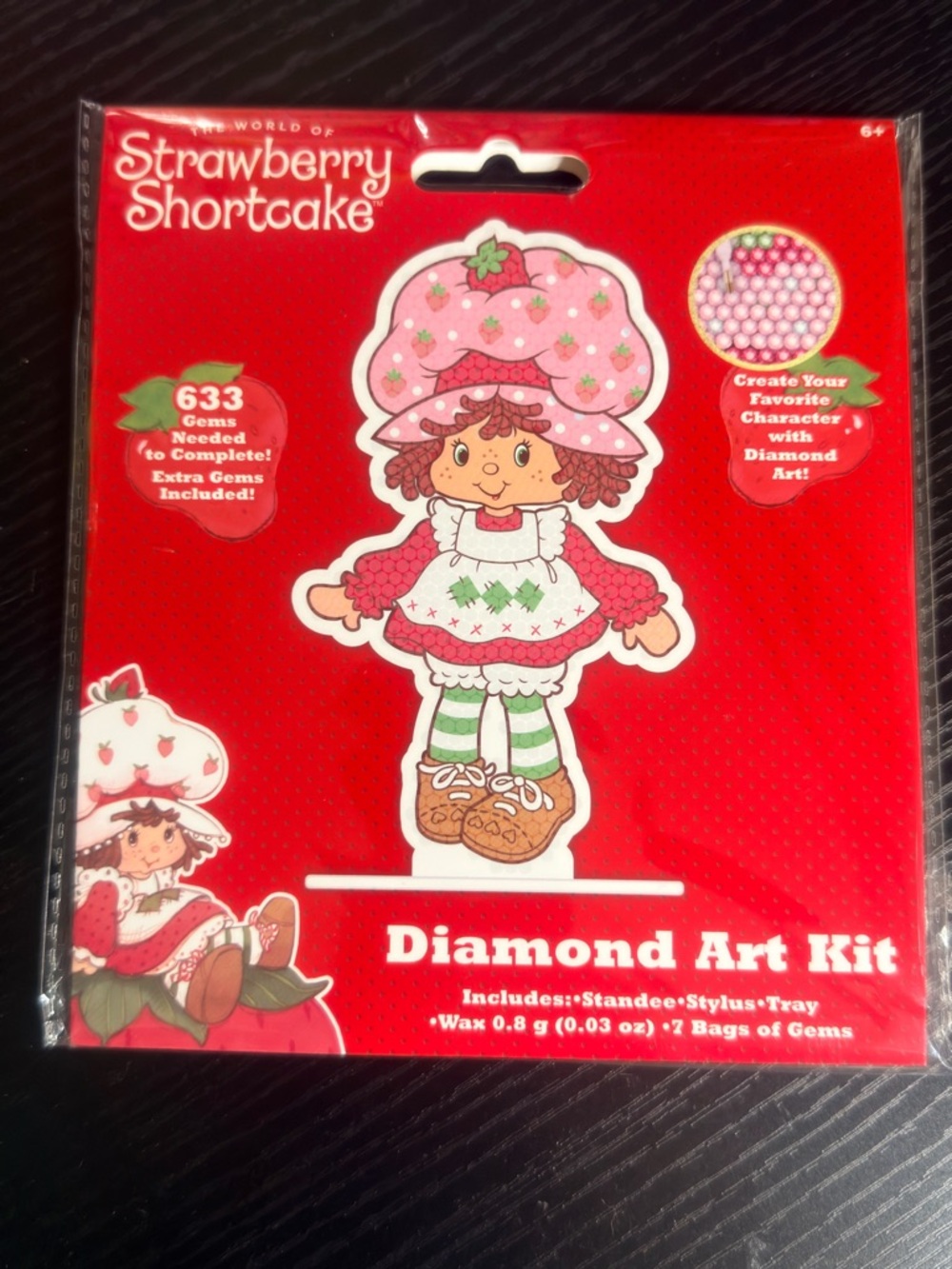 Strawberry Shortcake Diamond Art Kit - Pink & Red